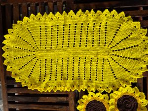 Sunflower Crochet Table Set