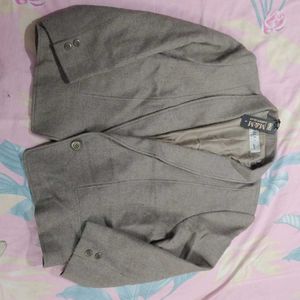 Elegant Grey Cropped Blazer