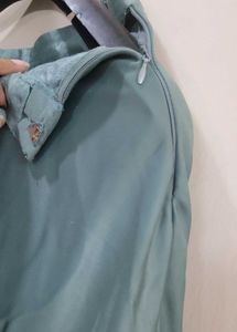 Designer Handwork Sequin Green Crop Top Palazzo