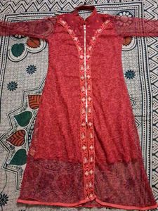Red Embroidered Dress