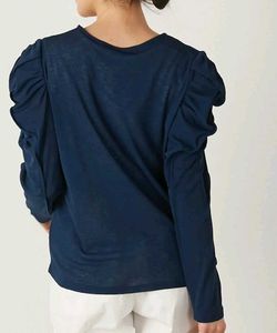 Elegant Blue Puff Sleeve Top