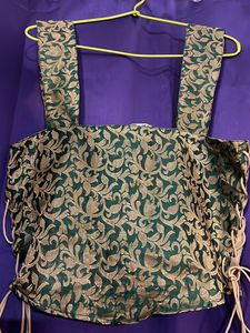 Green Brocade Corset Top For Women