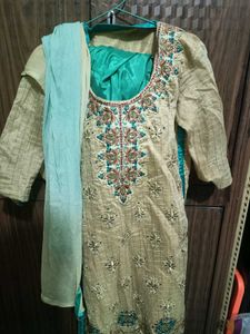 Suit With Pajami And Dupatta