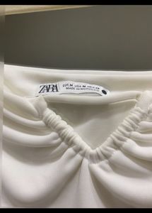 Zara White Long sleeve Top