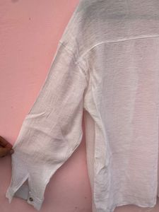 Oversized White Transparent Shirt