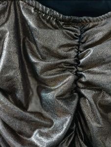 Price Dropped Metallic Ruched Party Hot Dress