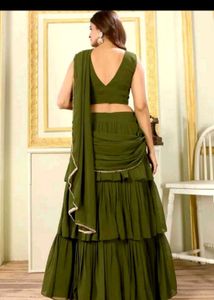 heavy georgette ready to wear saree