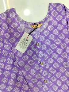 Low Price Purple Printed Kurta Dupatta