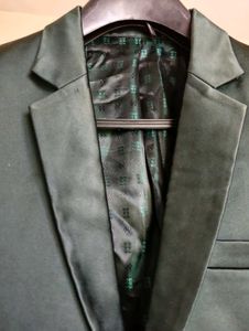 tailored Emerald Green Satin Blazer