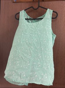 Combo Of 2 - Red& Sea Green Back Button Tops