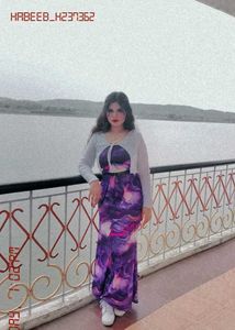 Purple Marble Print Maxi Dress