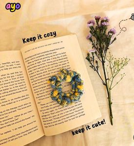 Blue & Yellow Scrunchie