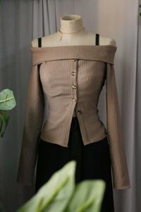 Off-Shoulder Long Sleeve Top