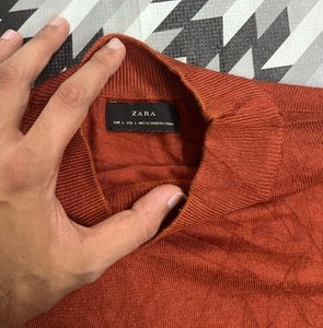 Zara Rust Knit Top - Size L
