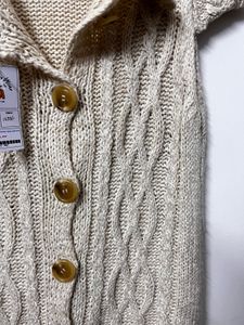 Cream Crochet Knit Dress
