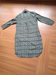 Olive Green Print Tunic