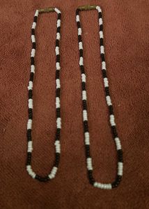 Beaded Anklets - Black &amp; White