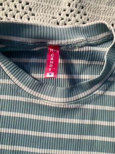 Striped Ribbed Crop Top