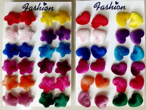 New item Designer 2 Dozen Velvet Flower Stud