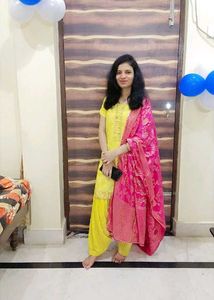 Yellow & Pink Salwar Suit