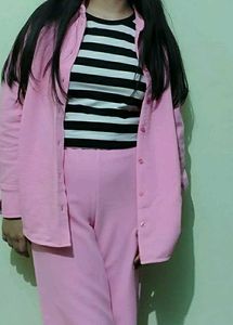 Pink Textured Lounge Set