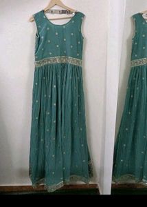 Elegant Teal Ethnic Gown