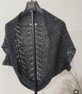 black shrug with a hint of shine ✨