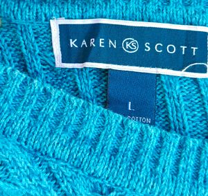 Stylish Teal Cable Knit Sweater