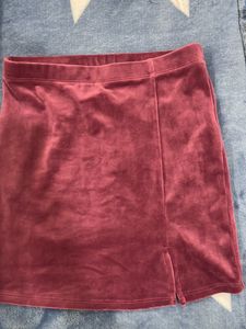 Forever 21 Burgundy Skirt Never Used