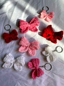 Crochet Bow Keychain 🎀