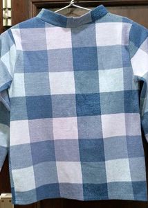 Blue &amp; White Checkered Top