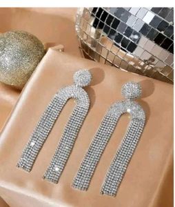 Dazzling Rhinestone Fringe Earrings