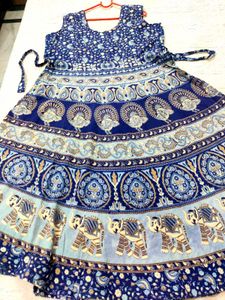 Boho Print Dress💙💚🤍