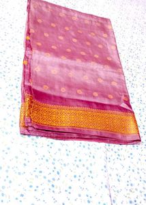 Elegant Pink pure silk  Saree