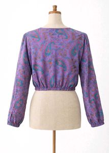 Paisley Print Crop Top XS size