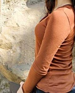 Brown Body Hugging Top