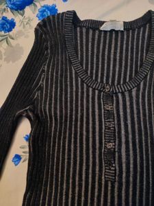 vintage Y2K Striped Long Sleeve Top