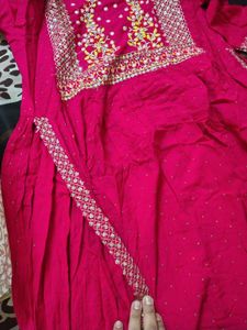 Pink Embroidered Kurta Set