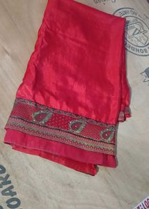 Elegant Red Saree