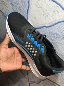 Stylish Black & Blue Sports Shoes