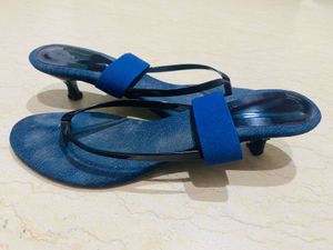 Jeans Material Toe Heels