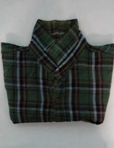 Dark Green Cotton L Size Shirt