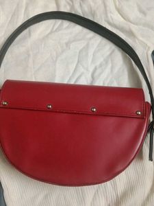 Red Half-Moon Bag