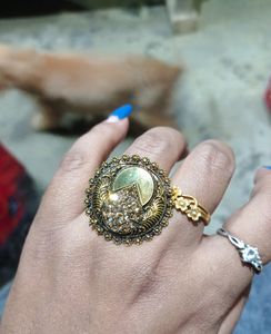stone mirror finger ring🔥