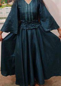 Dress- Korean Style With Smocking Belt