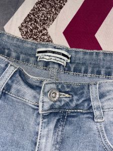 Distressed Denim Shorts