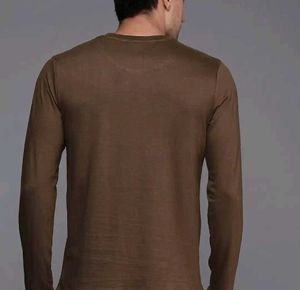 Brown Long Sleeve T-Shirt for men
