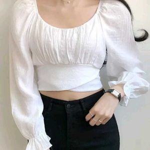 Women  Like New Crop top &amp; Clips