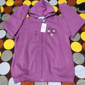 Zipper Jacket With Back Printed