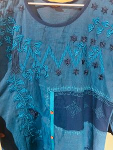 ₹190 only Blue straight kurta - XL